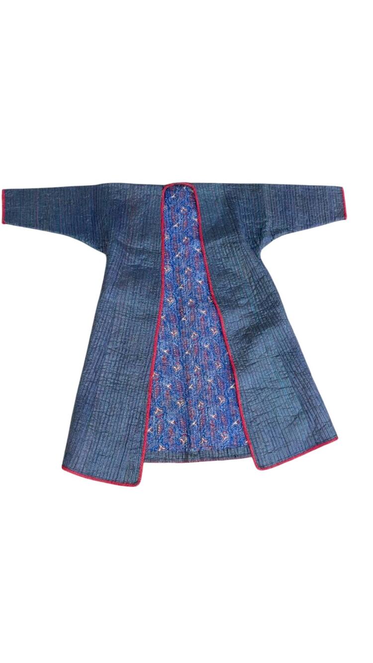 Vintage Turkmen Chapan Quilted Coat Robe Kaftan • Central Asian Nomadic Boho